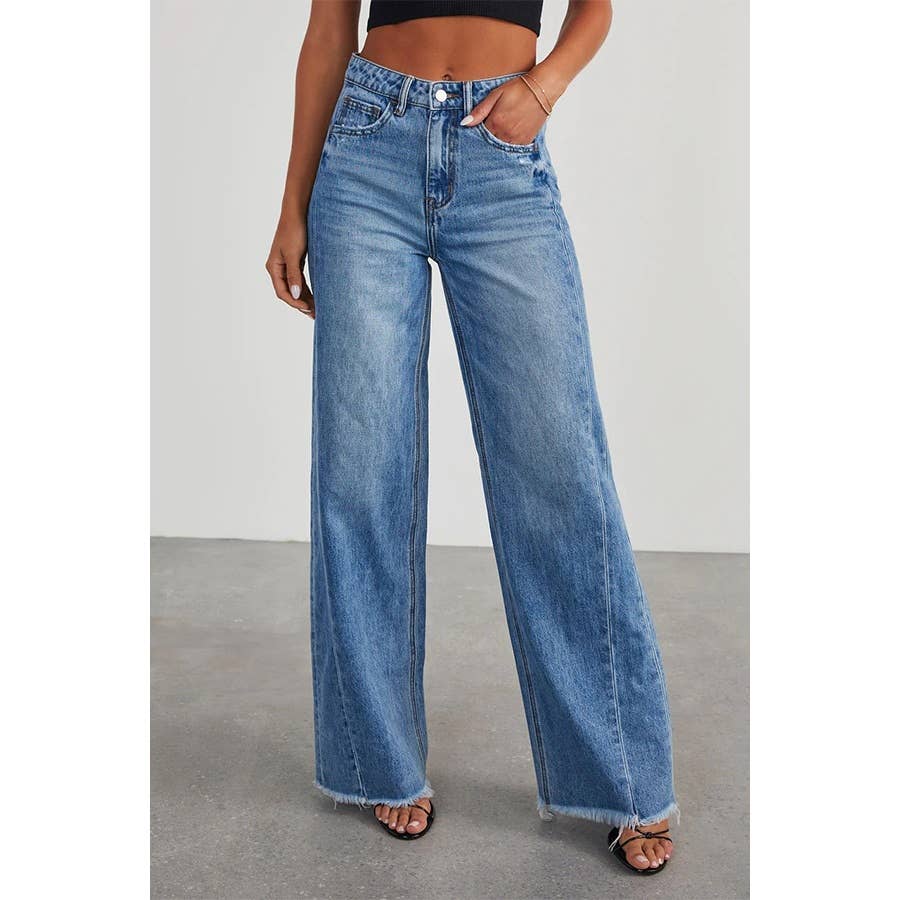 Aliyah Frayed Hem Jeans