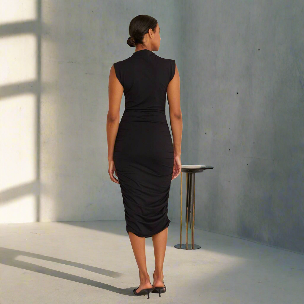 The Maya Mock Neck Midi