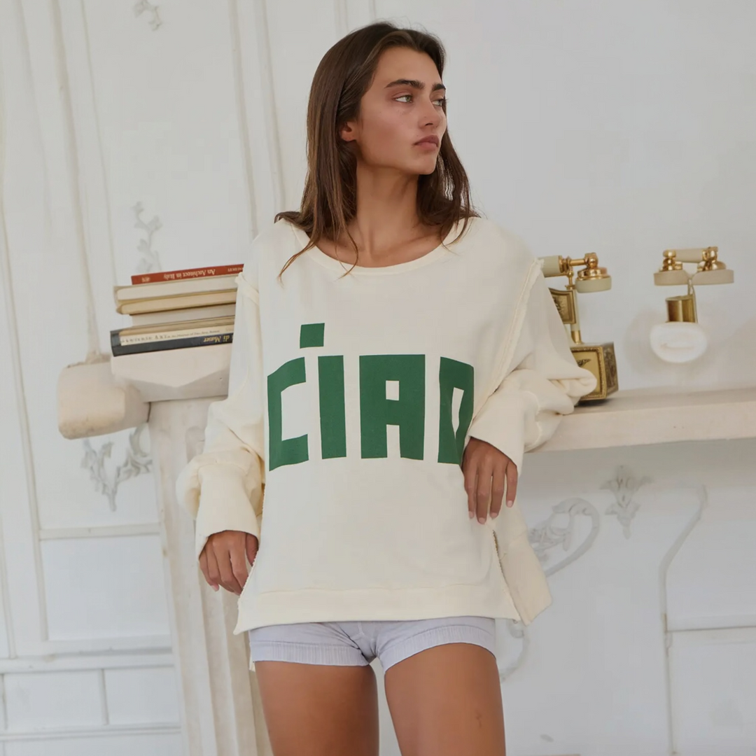 The 'CIAO' Raw Edge Terry Tee