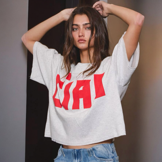 The 'CIAO' Jersey Crop Top