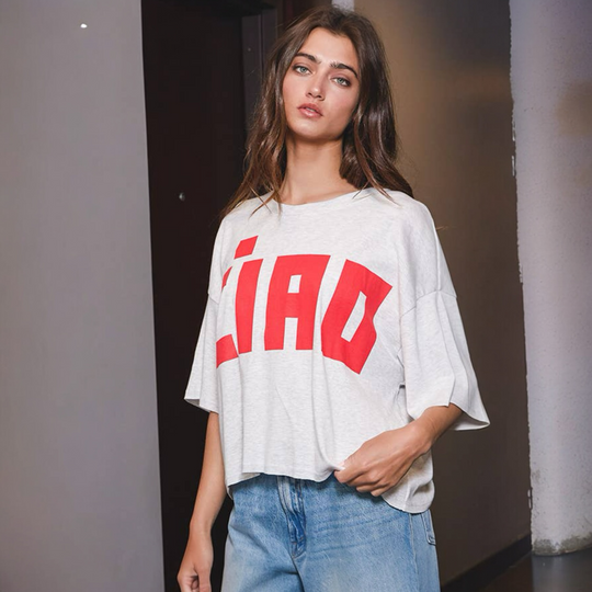 The 'CIAO' Jersey Crop Top