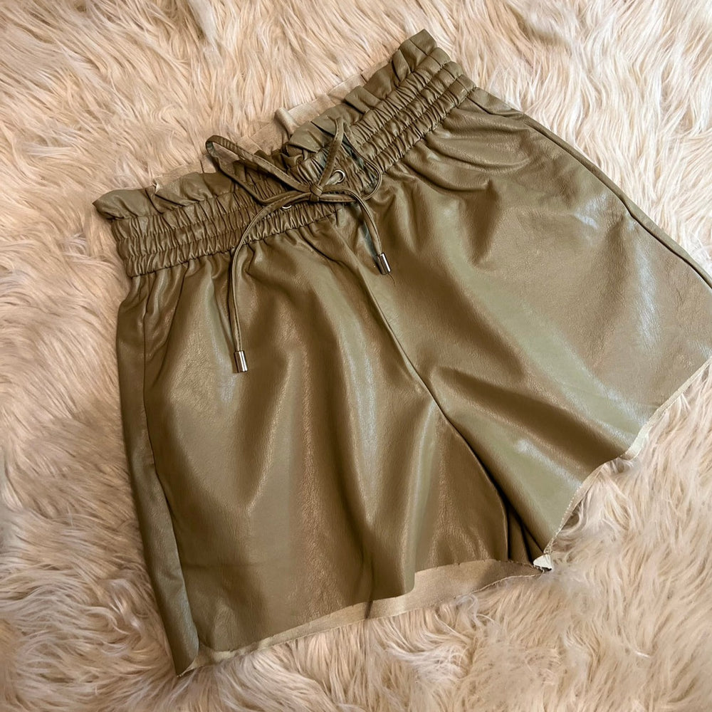 Laser Cut "Leather" Shorts