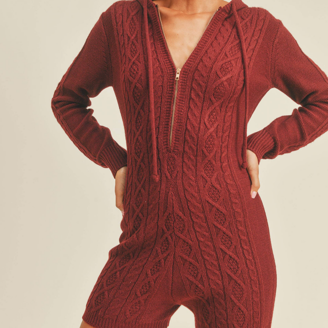 Cable Knit Romper